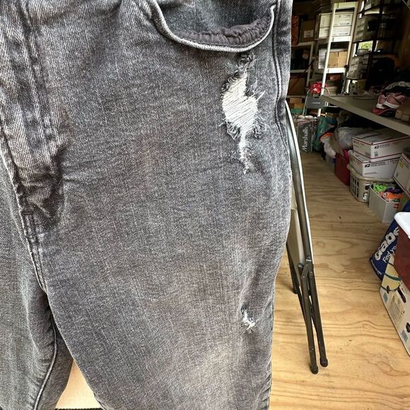 A.N.A Distressed High Rise Straight Black  Denim Jeans - Picture 4 of 7